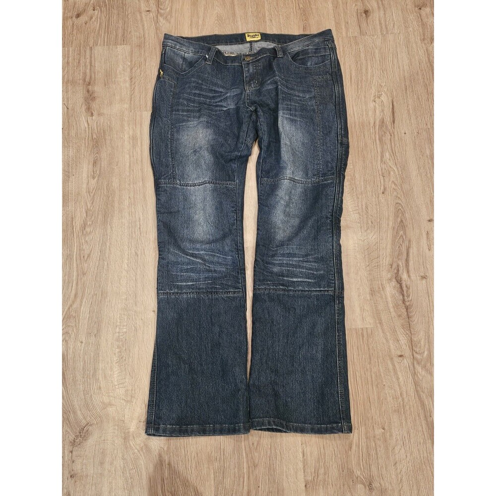 Drayko Jeans Womens Motorcycle Kevlar Lined Cropped Bootcut US Sz 12